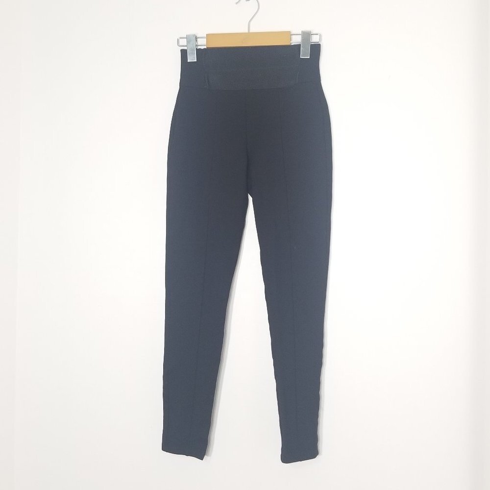 Zara Basic Collection Black Elastic Stretch Panel Skinny Leg Casual Pants Small